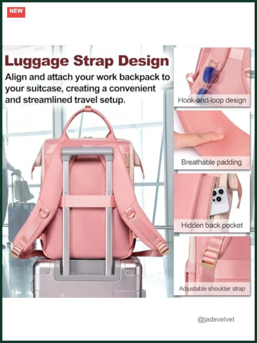 Laptop Backpack with Insulated Lunch Bag, Work Travel Backpack for Women and Men